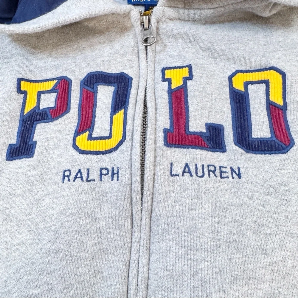 Polo‎ by Ralph Lauren boy's long sleeve Gray Zip-Up Hoodie logo
